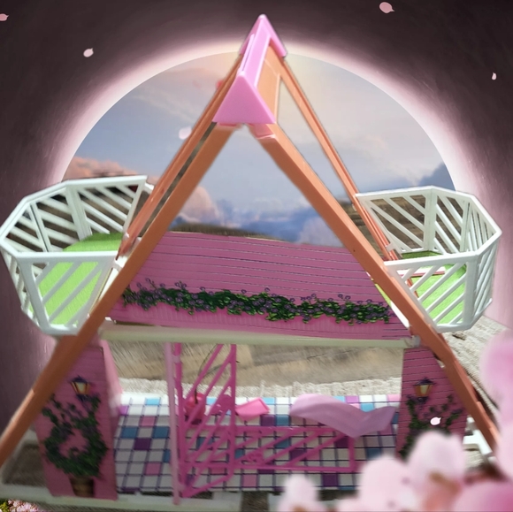 1990 Vintage Barbie A-frame Beach House